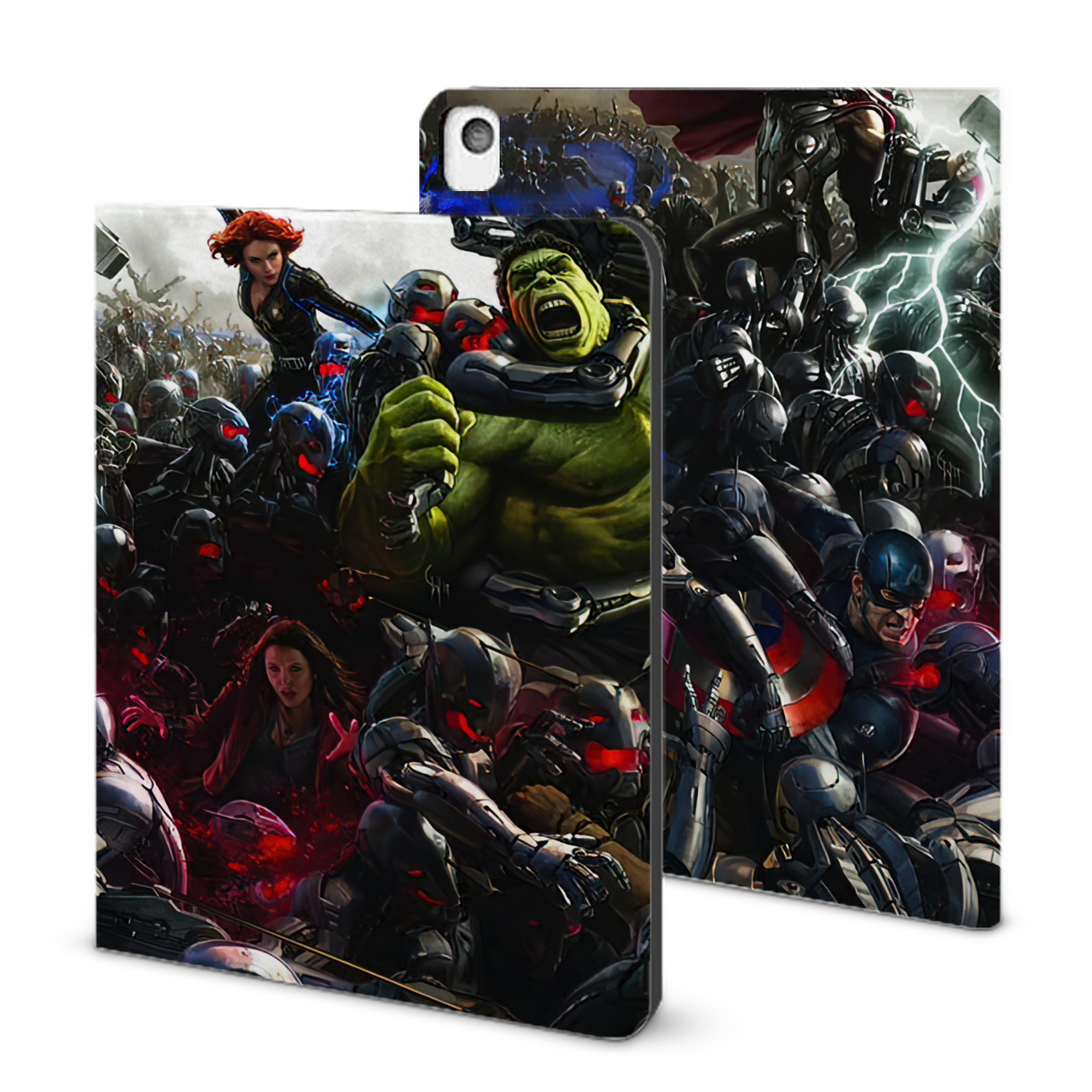 （画像用） アベンジャーズ The Avengers IPadケース ペンホルダー付き ブックスタイルデザイン